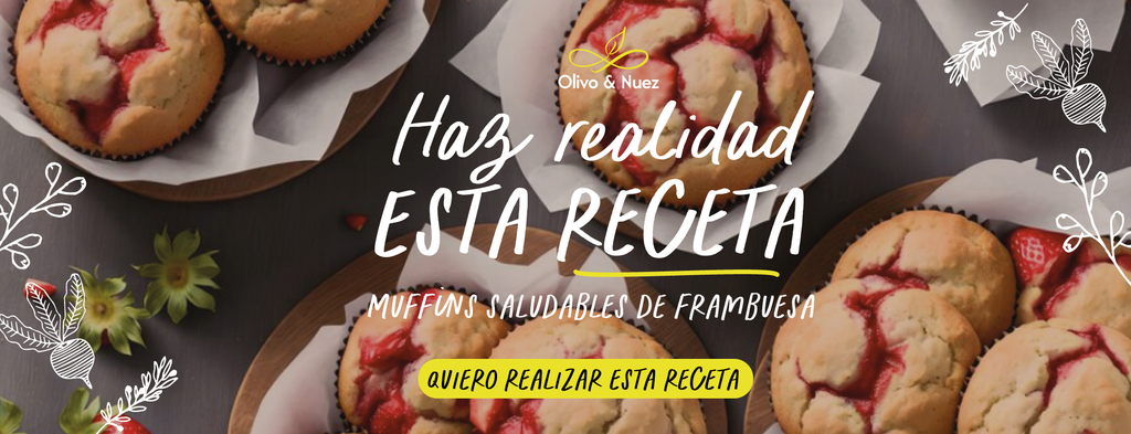 Muffins saludables de frambuesa