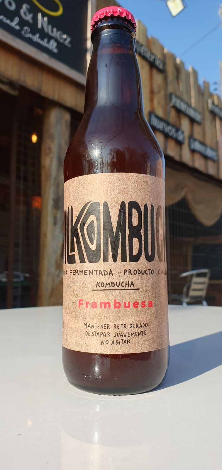 ChilKombucha botella sabor Frambuesa 330cc